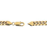 14k Yellow Gold 38.5g Semi Solid 7.5mm Cuban Curb Link Chain Necklace 26"