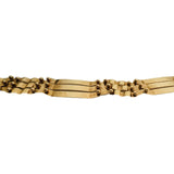 14k Yellow Gold 15g Ladies Curved Bar Fancy Link Collar Necklace 16"