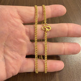 24k Pure Yellow Gold 29g Solid Heavy 3.5mm Curb Link Chain Necklace 17"
