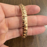 Sonia B 14k Rose Gold and 3cttw Diamond Heavy 38.2g Flex Bangle Bracelet 7"