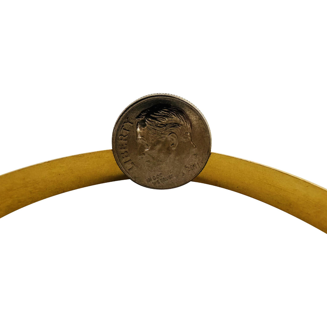 21k Yellow Gold 13.3g Solid Diamond Cut 7mm Textured Bangle Bracelet 7.75"