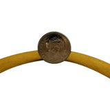 21k Yellow Gold 13.3g Solid Diamond Cut 7mm Textured Bangle Bracelet 7.75"