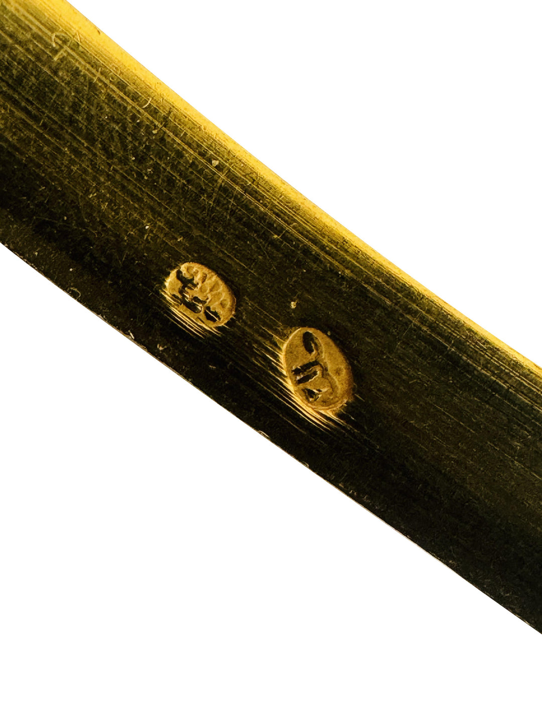 21k Yellow Gold 13.3g Solid Diamond Cut 7mm Textured Bangle Bracelet 7.75"