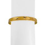 21k Yellow Gold 13.3g Solid Diamond Cut 7mm Textured Bangle Bracelet 7.75"