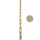 18k Yellow Gold 22.3g Vintage Alternating Paperclip Link Necklace Italy 30"