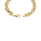 18k Yellow White and Rose Gold 10.5g Ladies Fancy Link Bracelet Italy 7.5"