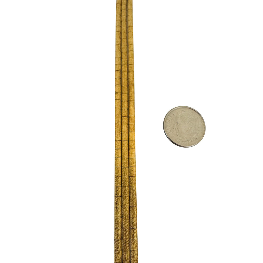 18k Yellow Gold 22g Vintage Satin Finish Three Strand Omega Bracelet Italy 7.5"