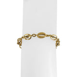 18k Yellow Gold 7.7g UnoAErre Ladies Vintage Fancy Link Bracelet Italy 7.75"