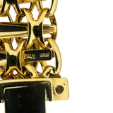 14k Yellow Gold 26.6g Ladies 12.5mm Fancy Bismark Link Necklace Italy 16.5"