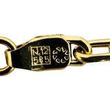 14k Yellow Gold 20.5g Solid 3.8mm Oval Cable Link Chain Necklace Italy 24"