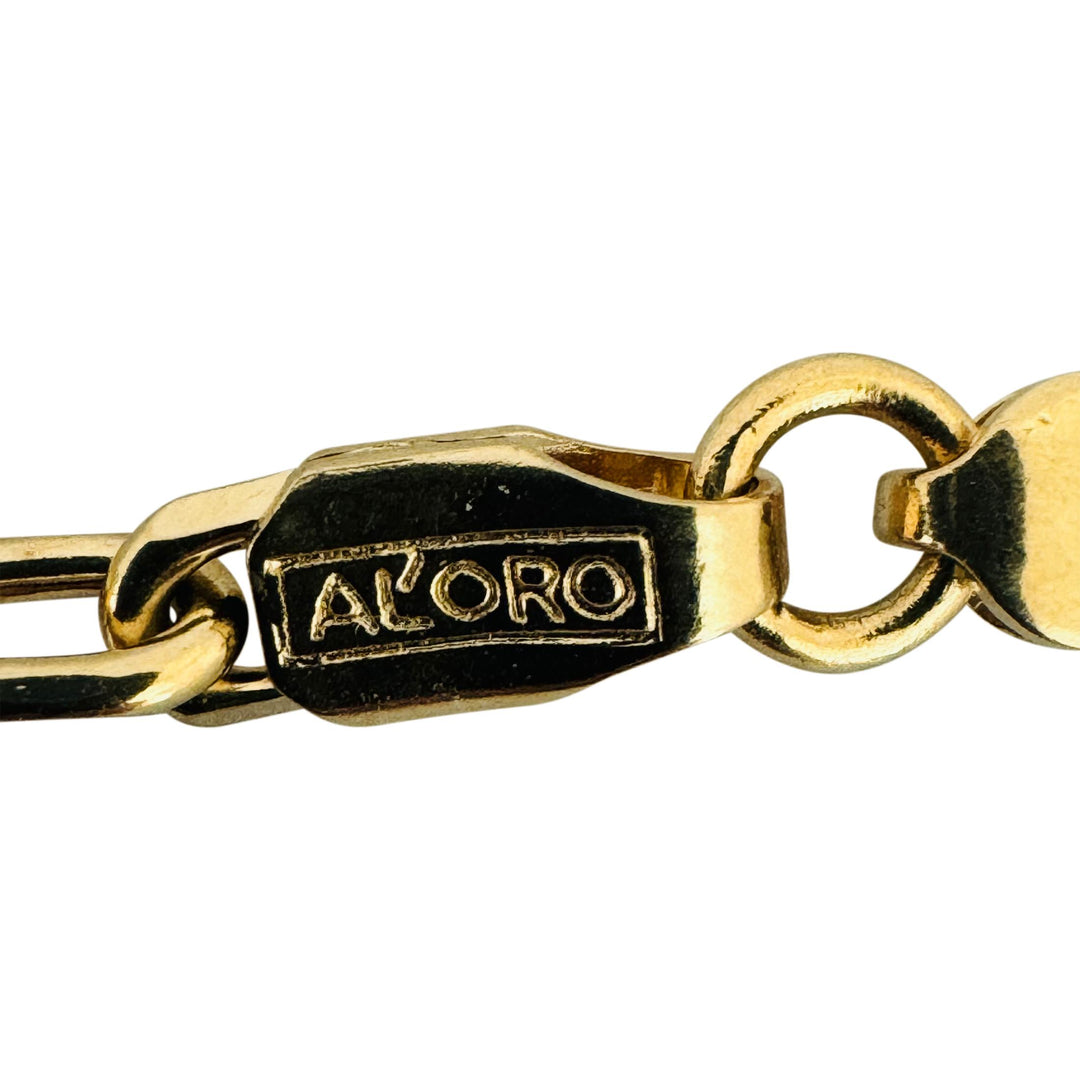 14k Yellow Gold 20.5g Solid 3.8mm Oval Cable Link Chain Necklace Italy 24"