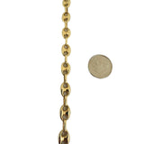 14k Yellow Gold 9g Polished 7mm Puffy Mariner Link Bracelet 7.75"