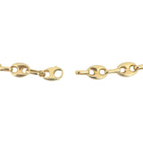 14k Yellow Gold 9g Polished 7mm Puffy Mariner Link Bracelet 7.75"
