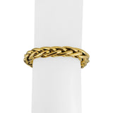 14k Yellow Gold 29.5g Thick Heavy 10mm Wheat Link Bracelet Italy 7.75"