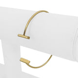 14k Yellow Gold 8g Solid Open Bar Torque Cuff Bracelet 7.25"