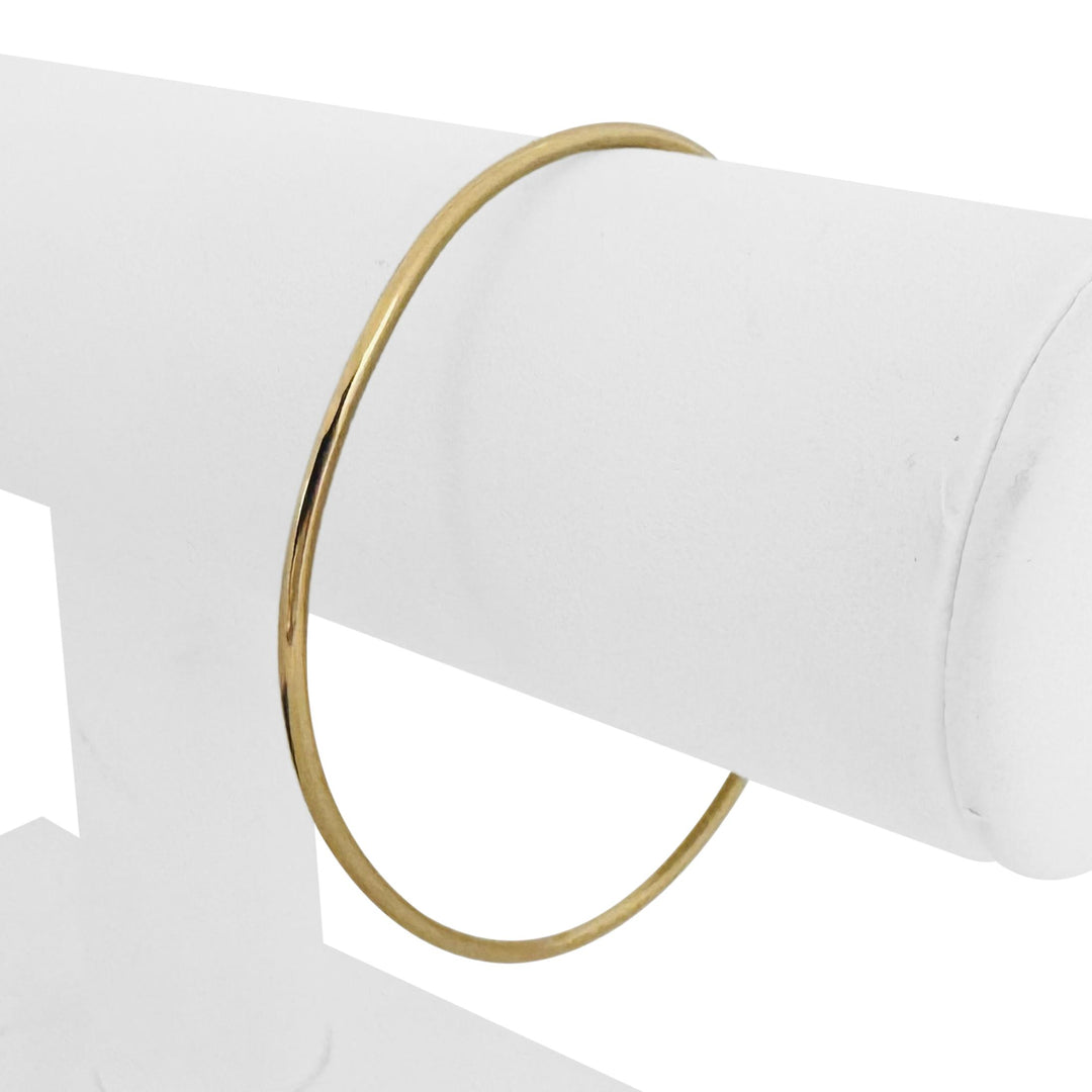 14k Yellow Gold 8g Solid Open Bar Torque Cuff Bracelet 7.25"