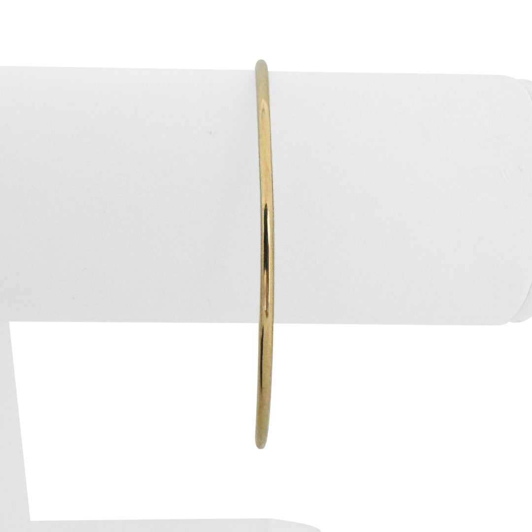 14k Yellow Gold 8g Solid Open Bar Torque Cuff Bracelet 7.25"