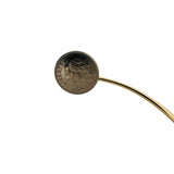 14k Yellow Gold 8g Solid Open Bar Torque Cuff Bracelet 7.25"