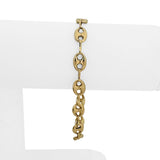 14k Yellow Gold 5.7g Polished 7.5mm Puffy Mariner Link Bracelet 7.5"