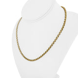 14k Yellow Gold 8g Hollow Ladies 4mm Rolo Link Chain Necklace Italy 18"