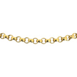 14k Yellow Gold 8g Hollow Ladies 4mm Rolo Link Chain Necklace Italy 18"