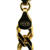 14k Yellow Gold 19g Solid Squared Double Curb Link Chain Necklace Italy 16"