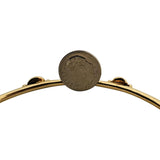 Pair of 14k Yellow Gold and Assorted Cabochon Gemstones Bangle Bracelets 7.75"