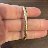14k Yellow Gold 5.4g Light Diamond Cut 5mm Bangle Bracelet 7"