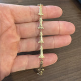 14k Yellow Gold 6.4g Ladies Lighthouse Link Bracelet 8"
