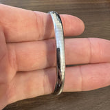 14k White Gold 17g Solid 6mm Omega Link Bracelet Italy 7"