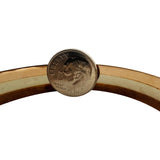 14k Yellow White and Rose Gold 17.2g Vintage Flex Cuff Bracelet Italy 7.25"