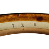 14k Yellow White and Rose Gold 17.2g Vintage Flex Cuff Bracelet Italy 7.25"