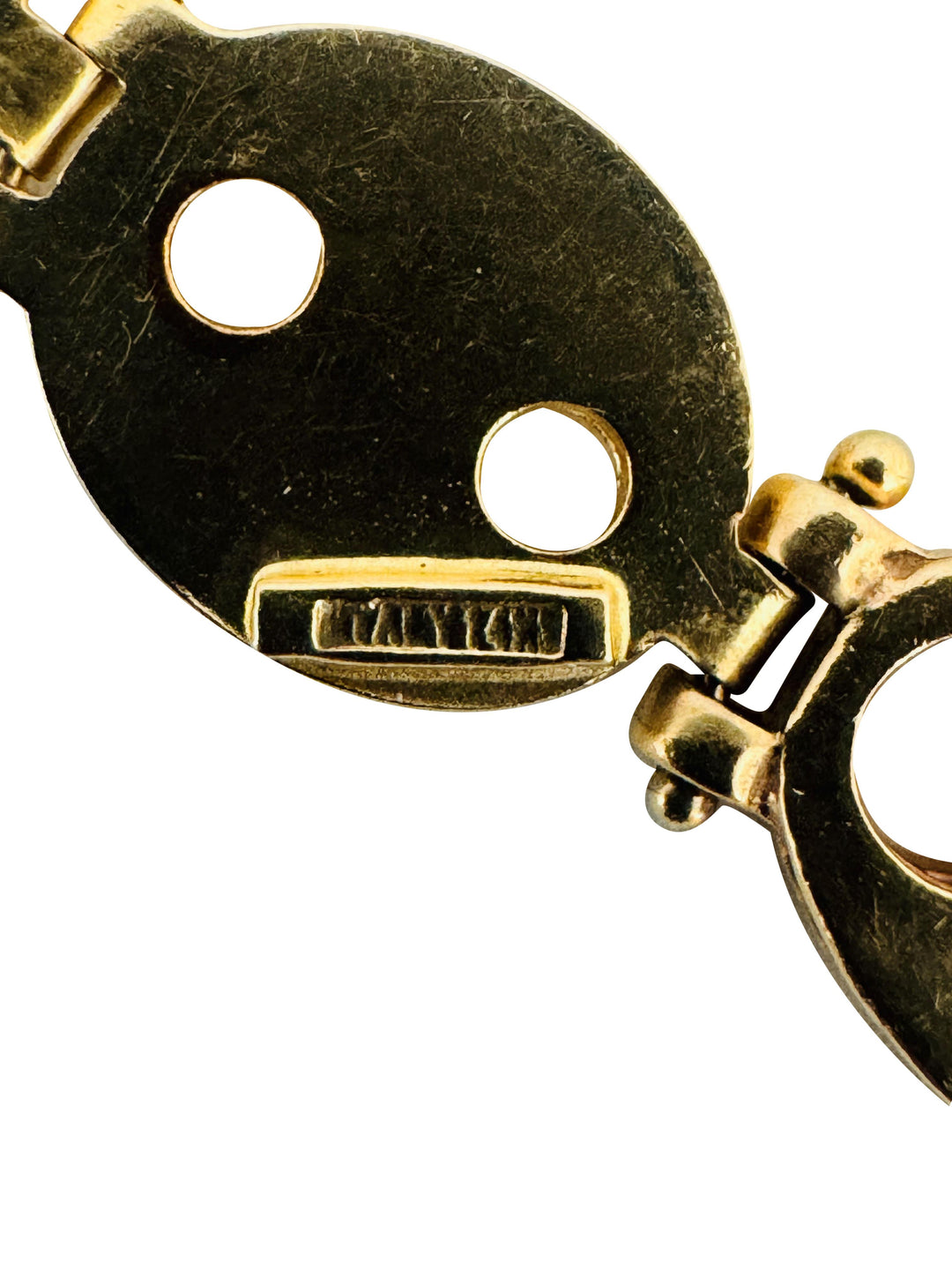 14k Yellow Gold 10.5g Ladies Polished 8.5mm Puffy Mariner Link Bracelet Italy 7"