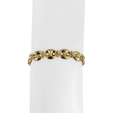 14k Yellow Gold 10.5g Ladies Polished 8.5mm Puffy Mariner Link Bracelet Italy 7"
