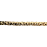 14k Yellow Gold 22g Thick Polished 7.5mm Flattened Braided Link Bracelet 8"