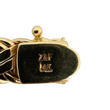 14k Yellow Gold 22g Thick Polished 7.5mm Flattened Braided Link Bracelet 8"