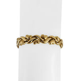14k Yellow Gold 12.6g Ladies Vintage 9mm Fancy Heart Link Bracelet 7"
