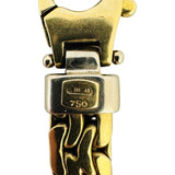 18k Yellow Gold 19.2g Vintage Thick 7.5mm Flattened C Link Bracelet Italy 8"