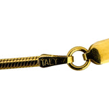 14k Yellow Gold 12.6g Solid Thin 2mm Round Snake Link Necklace Italy 18.5"