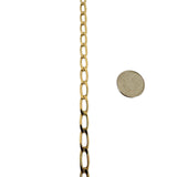 14k Yellow Gold 28.5g Solid Heavy Oval Curb Link Chain Necklace Italy 20.5"