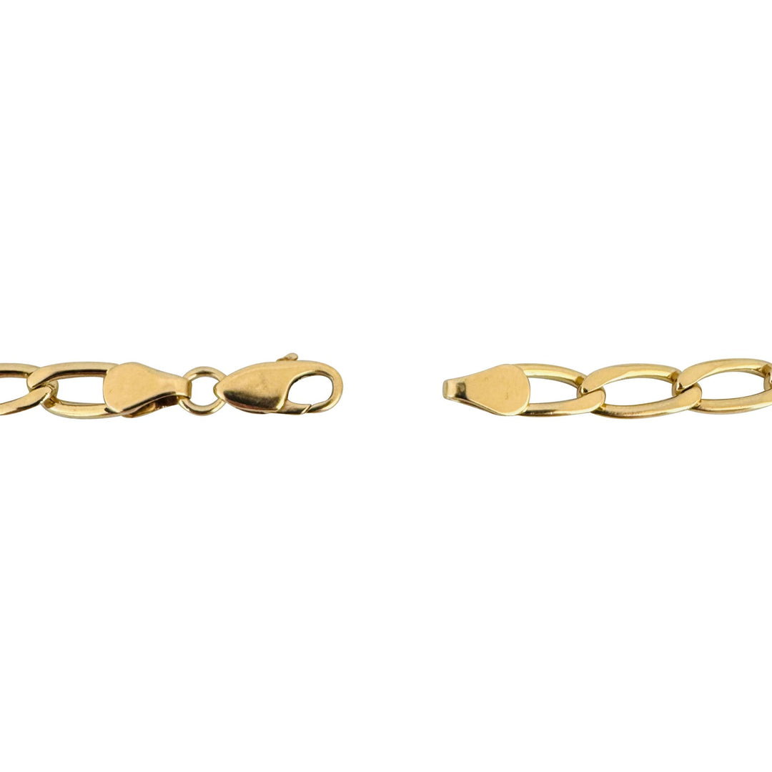 14k Yellow Gold 28.5g Solid Heavy Oval Curb Link Chain Necklace Italy 20.5"