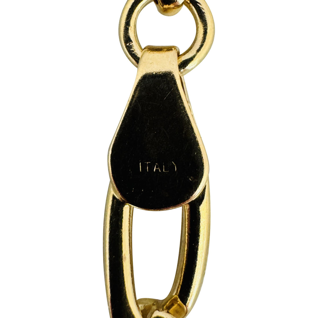 14k Yellow Gold 28.5g Solid Heavy Oval Curb Link Chain Necklace Italy 20.5"