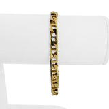 14k Yellow Gold 13.7g Solid Ladies 5.5mm Squared Mariner Link Bracelet 7"