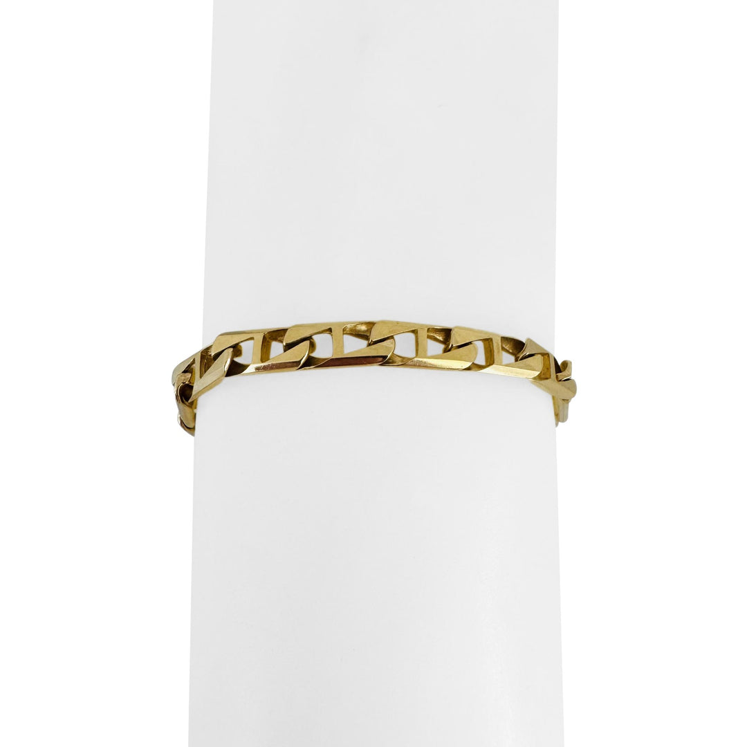 14k Yellow Gold 13.7g Solid Ladies 5.5mm Squared Mariner Link Bracelet 7"