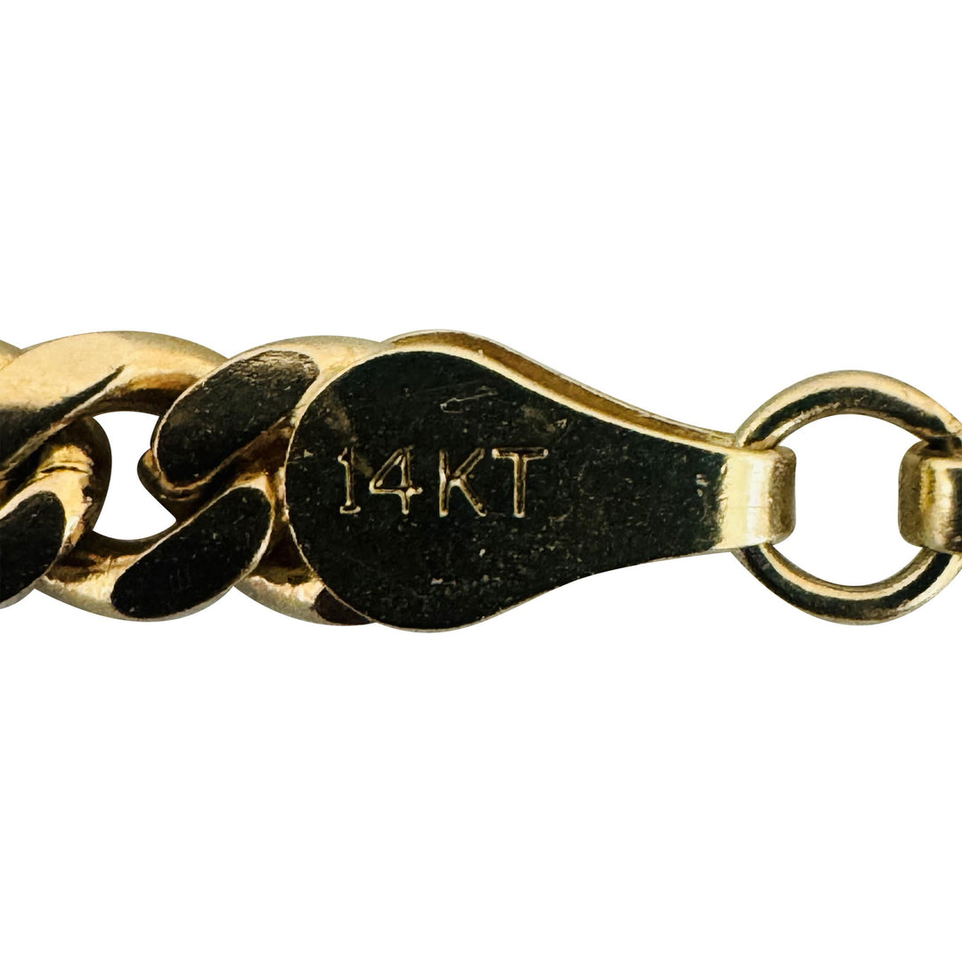 14k Yellow Gold 32g Solid Heavy 4.2mm Cuban Curb Link Chain Necklace 26"