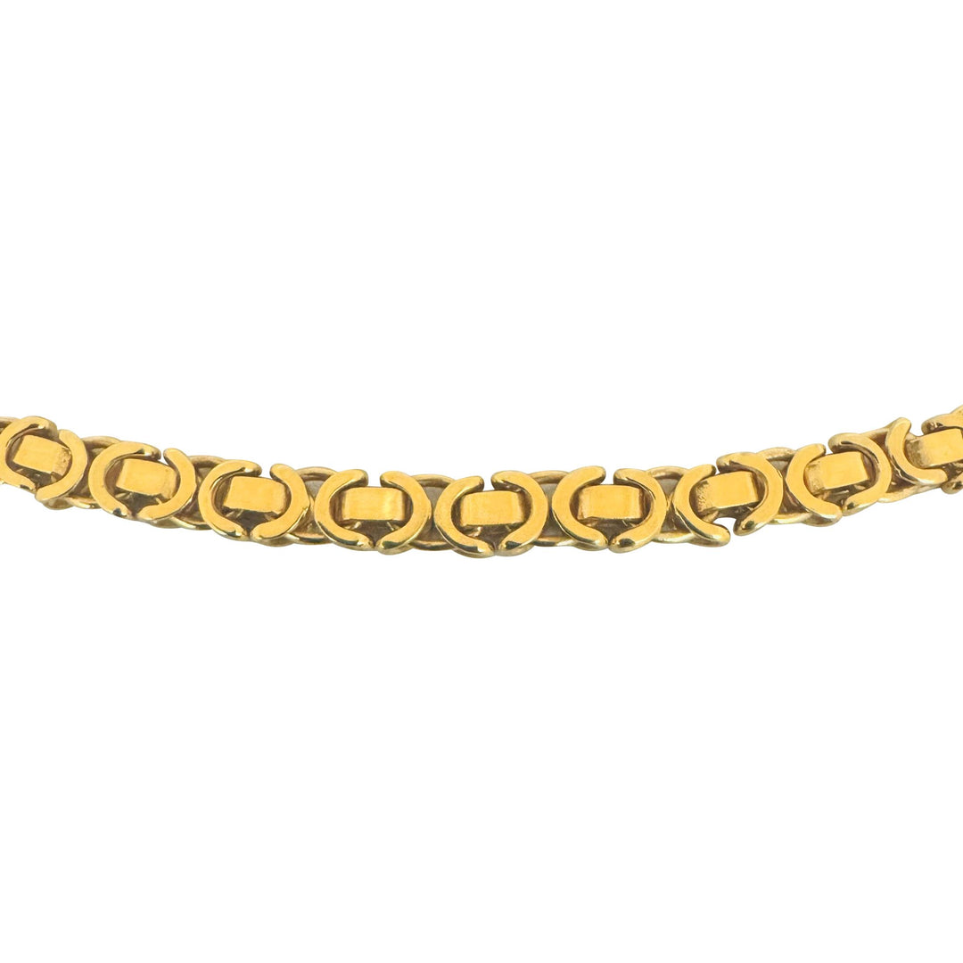 14k Yellow Gold 26g Solid Heavy Ladies 4.5mm Fancy Link Necklace 16"