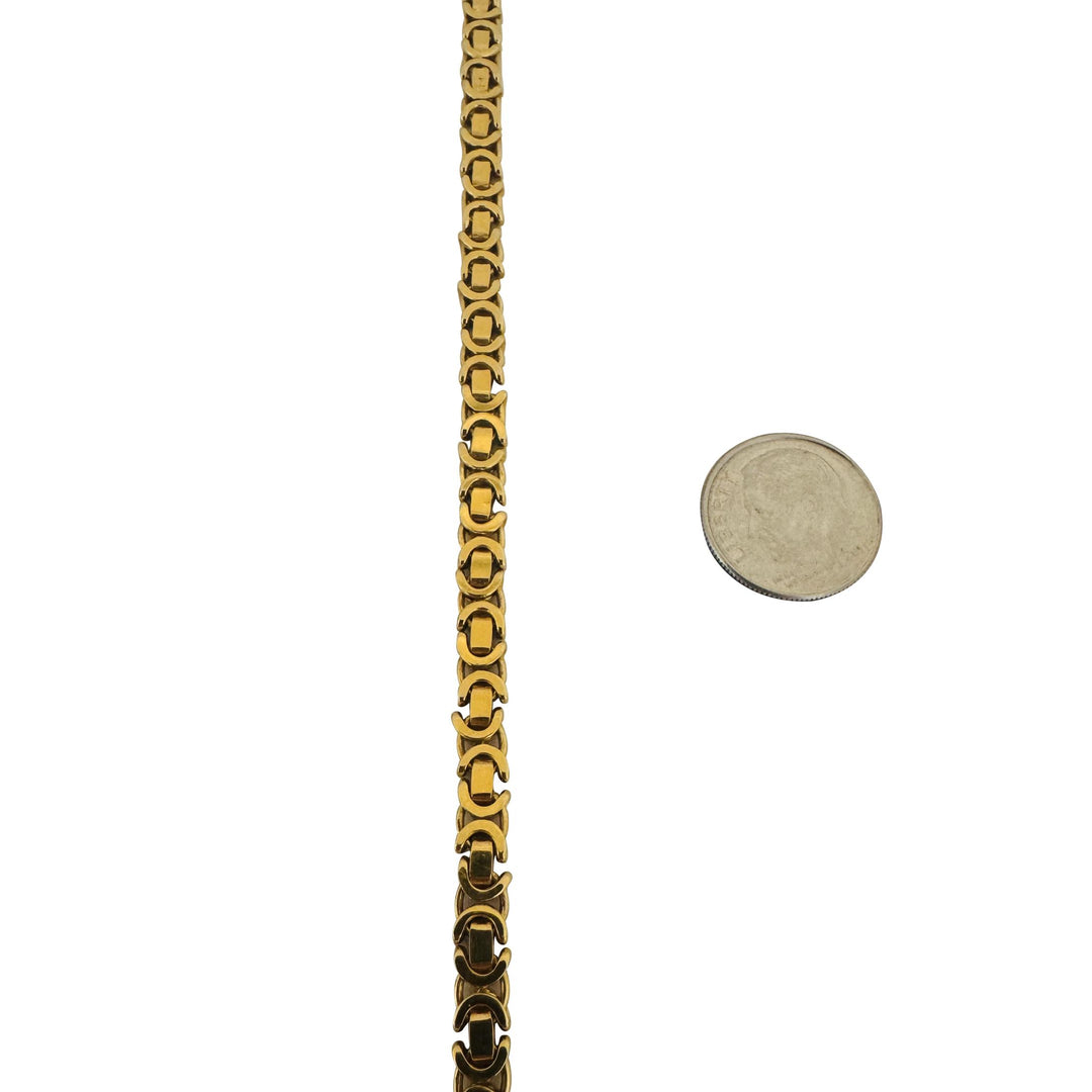 14k Yellow Gold 26g Solid Heavy Ladies 4.5mm Fancy Link Necklace 16"