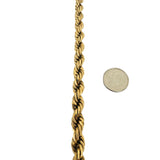 18k Yellow Gold 18g Vintage Ladies Thick 9mm Rope Bracelet Italy 8"
