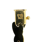 14k Yellow Gold 11.2g Ladies Satin Finish 7mm Fancy Link Bracelet 8"