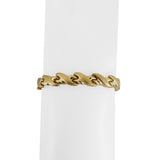 14k Yellow Gold 11.2g Ladies Satin Finish 7mm Fancy Link Bracelet 8"